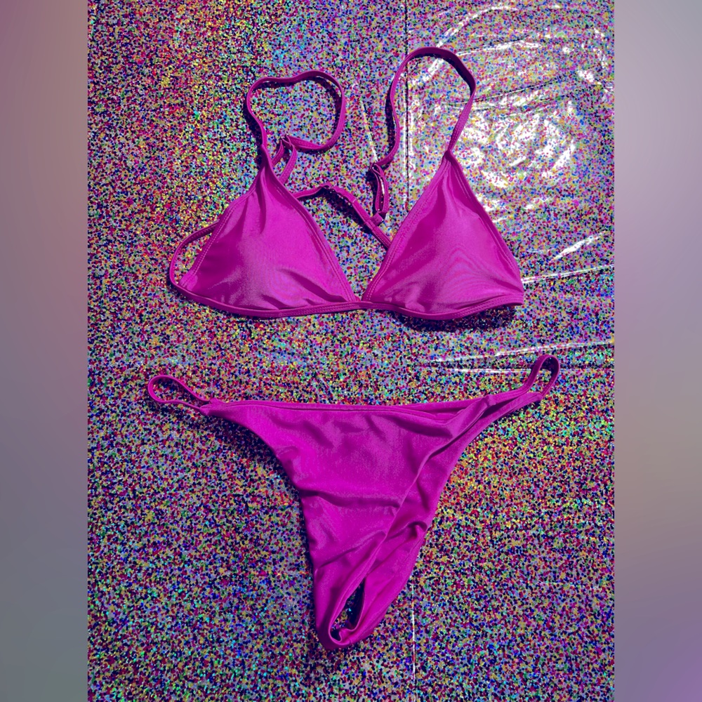 SHEIN Brazilian Bikini Bright Pink size XL